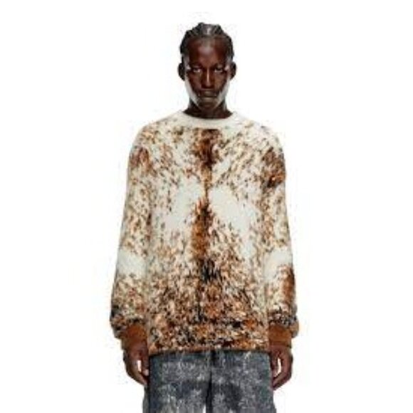 Diesel Itello Sweater in Chocolate Small New Mens Knit Pullover Top - Picture 16 of 16